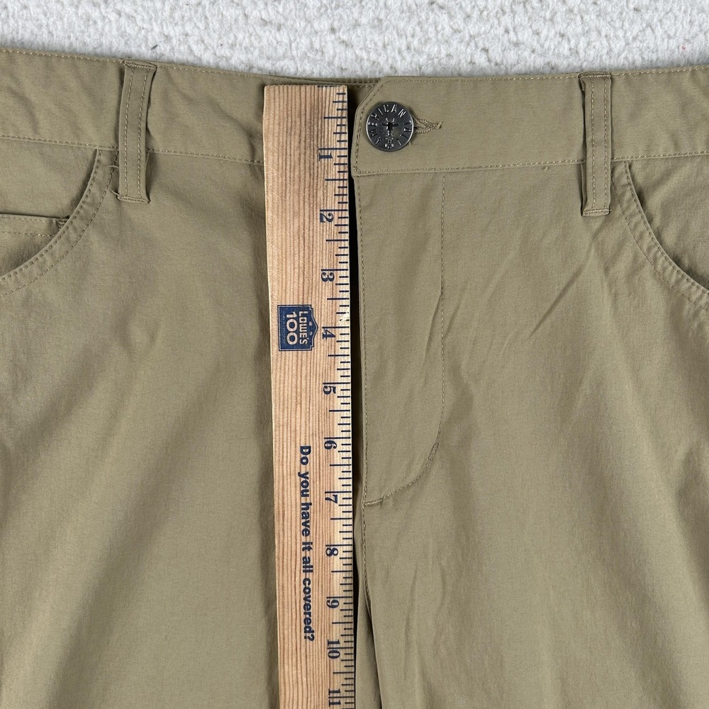 American Tall Pants Mens 34x38 Beige Lightweight Travel Nylon Stretch Khakis - Picture 12 of 15
